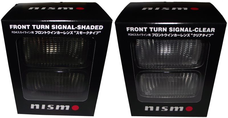for NISSAN SKYLINE GT-R BNR34 26130-RNR45 NISMO Front Flasher Lamp Smoke