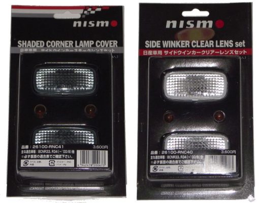 Nissan Genuine R33 R34 Skyline GTR Side Turn Signals – Smoke/Clear Lens – 26100-RNC41