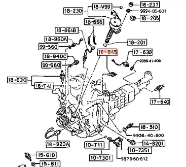 Mazda N326-18-845 Air Charge Temperature Sensor 