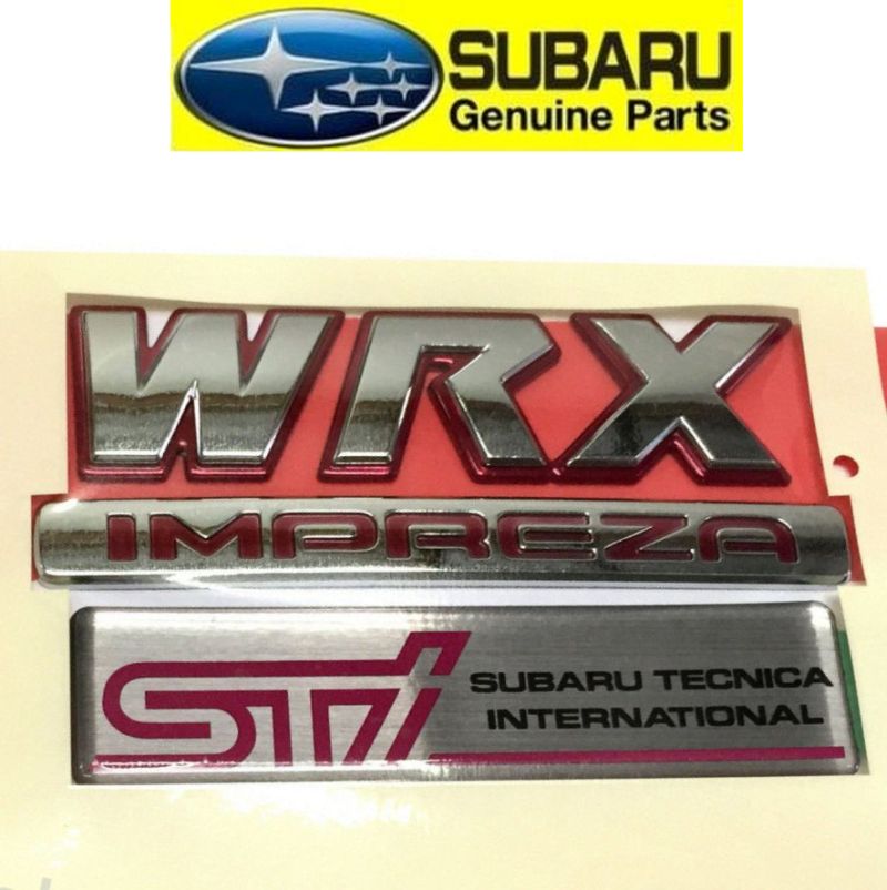 STI Emblem Logo Subaru WRX Impreza rot Forester Legacy Justy 