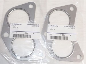 Genuine Subaru Exhaust Manifold Gaskets (2) – 14038AA000 For Legacy, Impreza Turbo – OEM, Metal
