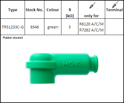 59-4434/NGKプラグキャップ TRS1233C-G 8546 Spark | mezcla.in