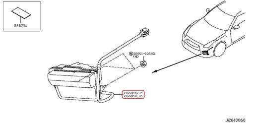 Nissan Genuine  R35 GT-R GTR LED Fog Day Light Left Right Set OEM - Image 4